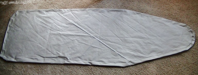 The cover cut to size with casing already sewn.