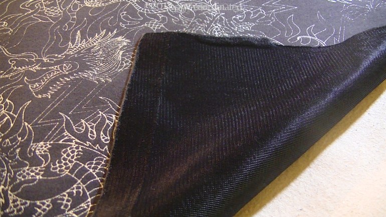 The print panel backed with the interfacing